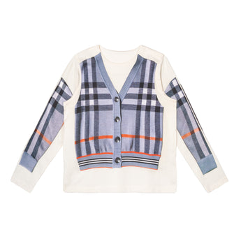 Burberry Kids GK 針織罩衫 KG5 YASMINA CHECK