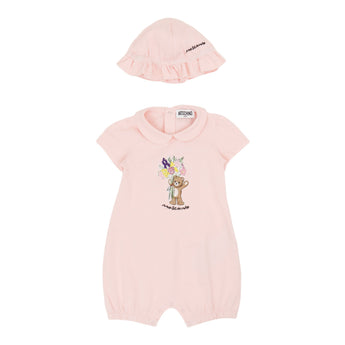 MOSCHINO Kids GB 禮盒組-連身褲/帽子