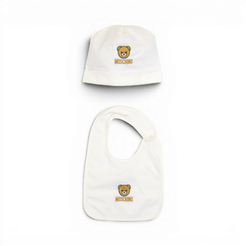 MOSCHINO Kids UB 禮盒組-帽子/圍兜