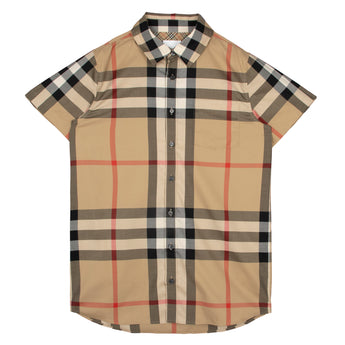 Burberry Kids BK 短袖襯衫 KB5-OWEN-SS-CH