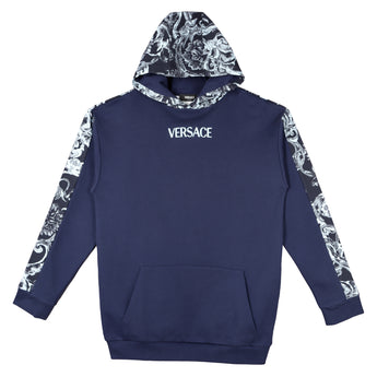 Young Versace BK 連帽衛衣 SWEATSHIRT FLEECE + BAROCCO FLEECE + LOGO EMBROIDERY