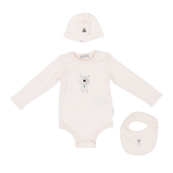 Moncler Enfant Kids UB 套組-毛帽+連身衣+圍兜