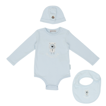 Moncler Enfant Kids UB 套組-毛帽+連身衣+圍兜