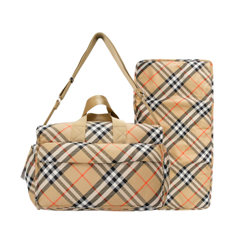 Burberry Kids UB 媽媽包 MD CHK DPR BWLNG BAG