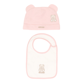 Moschino Kids GB 禮盒組-帽子/圍兜 HAT AND BIB GIFT SET