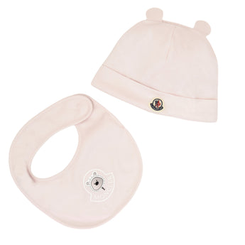 Moncler Enfant Kids GB 兩件組-毛帽/圍兜 SET