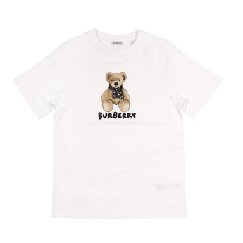 BURBERRY Kids Teddy Bear White Short-Sleeve T-Shirt