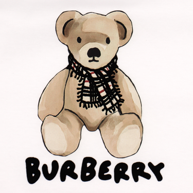 BURBERRY Kids Teddy Bear White Short-Sleeve T-Shirt