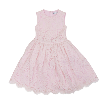 Self Portrait Kids GK 洋裝 PINK SLEEVELESS LACE DRESS