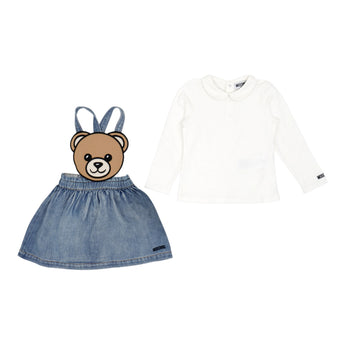 MOSCHINO Kids GB 兩件組-長袖T恤/吊帶裙
