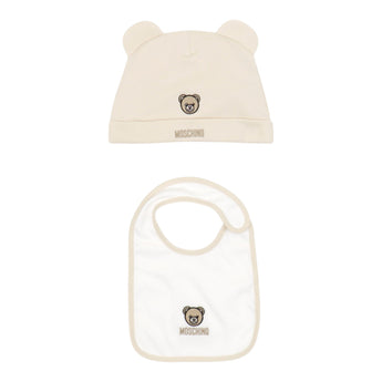 MOSCHINO Kids UB 禮盒組-帽子/圍兜