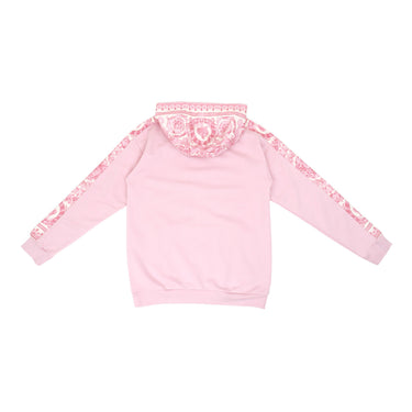 YOUNG VERSACE Kids 巴洛克粉色連帽衛衣