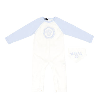 YOUNG VERSACE Kids BB 兩件組-連身褲/圍兜