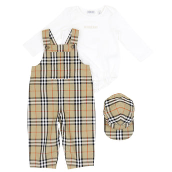 BURBERRY Kids BB 兩件組-連身裝/帽子