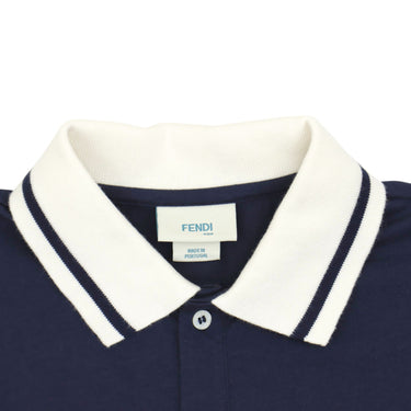 FENDI Kids BK Short-Sleeve Polo Shirt