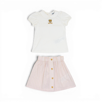 MOSCHINO Kids GB 兩件組-短袖T恤/吊帶裙