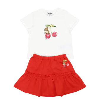 MOSCHINO Kids GB 兩件組-短袖T恤/短裙