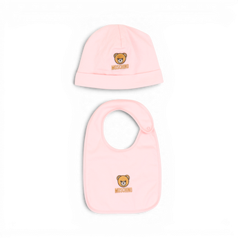 MOSCHINO Kids GB 禮盒組-帽子/圍兜
