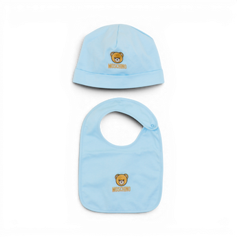 MOSCHINO Kids BB 禮盒組-帽子/圍兜
