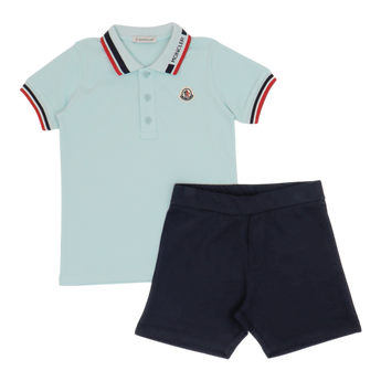 Moncler Enfant Kids Baby Two-Piece Set - Short-Sleeve Polo Shirt/Shorts