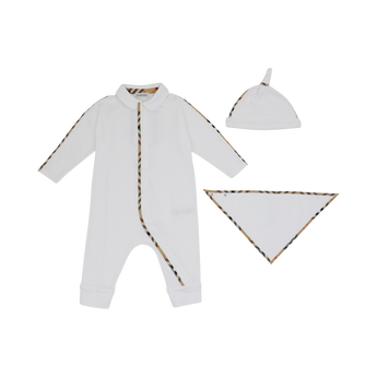 BURBERRY Kids UB 禮盒組-連身裝/帽子/圍兜
