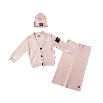 Stone Island Kids GB 套組-針織罩衫/圍巾/毛帽