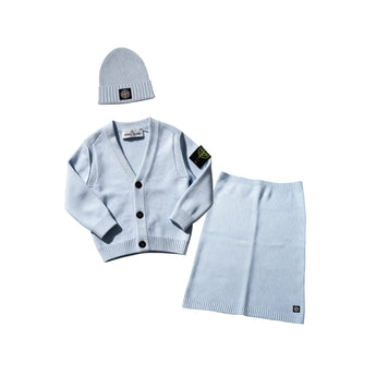 Stone Island Kids GB 套組-針織罩衫/圍巾/毛帽