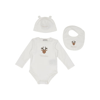Moncler Enfant Kids UB 禮盒組- 連身衣/毛帽/圍兜