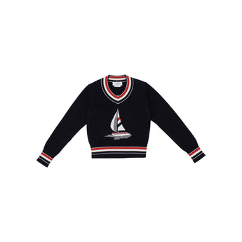 THOM BROWNE Kids BK 長袖衛衣