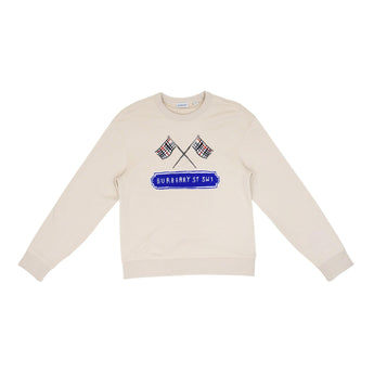 BURBERRY Kids 雙旗長袖衛衣