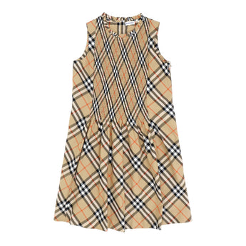 BURBERRY Kids 經典格紋無袖洋裝