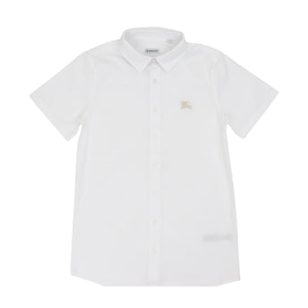BURBERRY Kids 經典短袖白襯衫