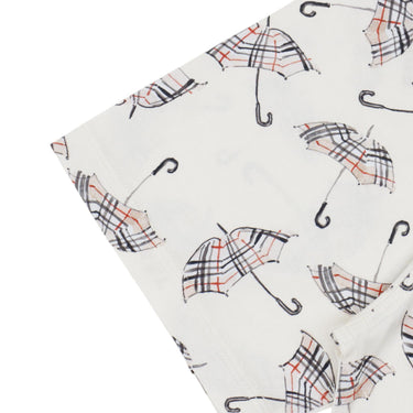 BURBERRY Kids Classic Check Umbrella All-Over Print Short-Sleeve T-Shirt