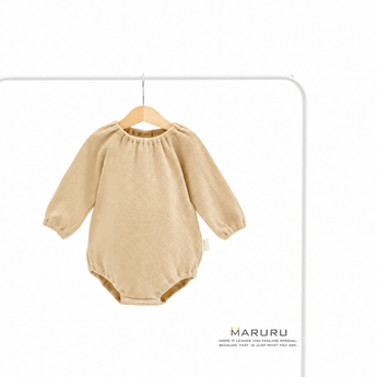 MARURU 純棉嬰兒包屁衣-(多色可選) 日本製