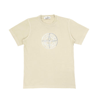 Stone Island Kids 淺棕色印花短袖 T-Shirt