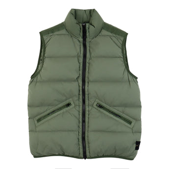 Stone Island Kids 綠色滾邊羽絨背心